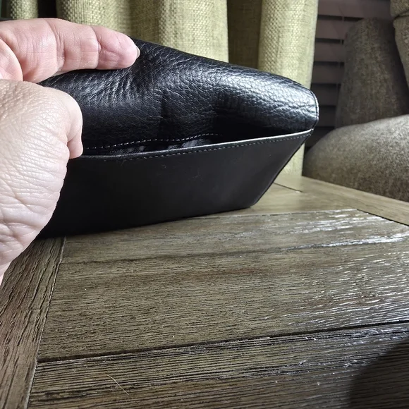 Michael Kors Black Leather MK Logo Wallet Clutch - Picture 8 of 10